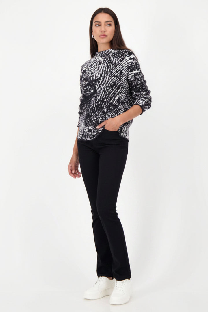 MONARI TOP HERRINGONE SWEATER - 809533MNR