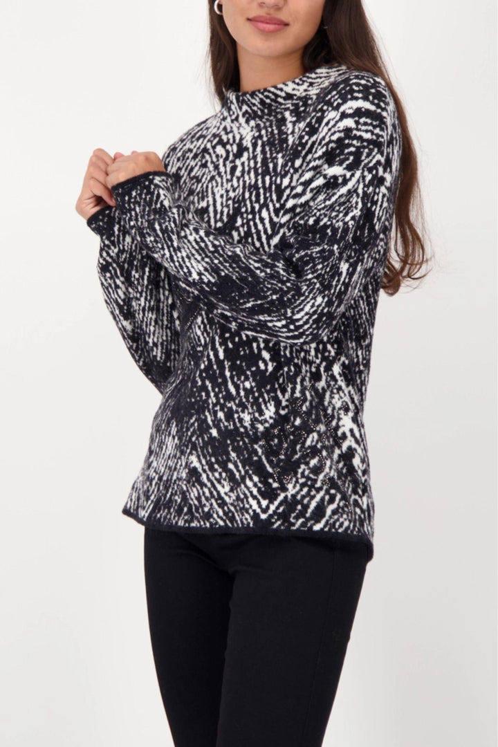 MONARI TOP HERRINGONE SWEATER - 809533MNR