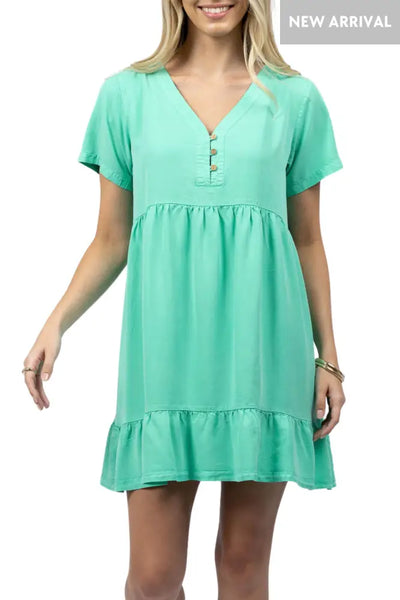 HOLLY DRESS - HS25407 XS / GREEN DRESS