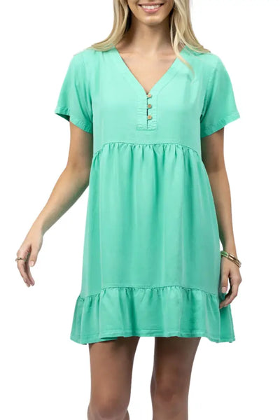 HOLLY DRESS - HS25407 XS / GREEN DRESS