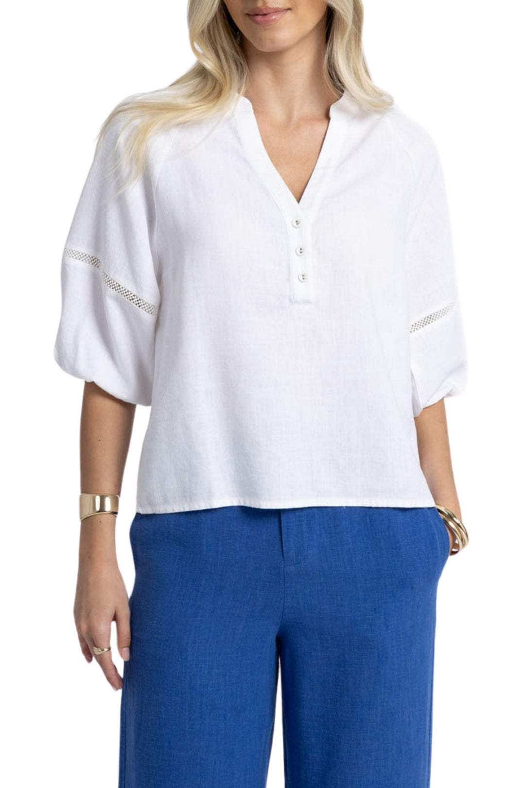 HUMIDITY BLOUSE XS / WHITE NIXIE BLOUSE - HS25200