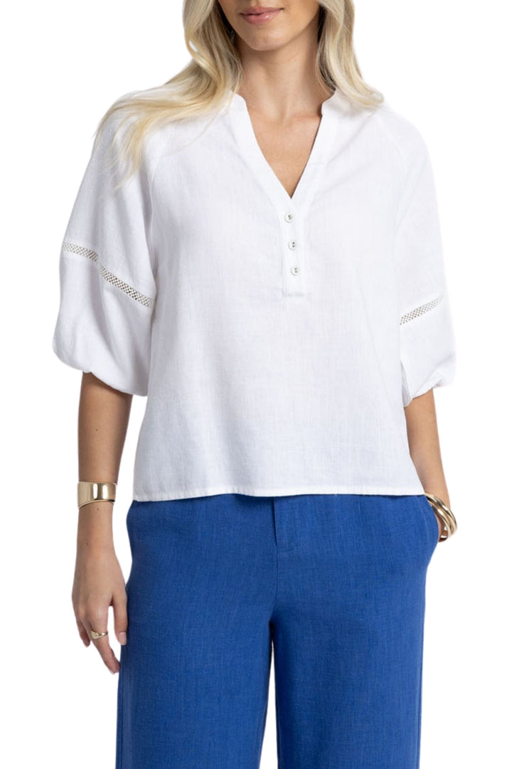 HUMIDITY BLOUSE XS / WHITE NIXIE BLOUSE - HS25200
