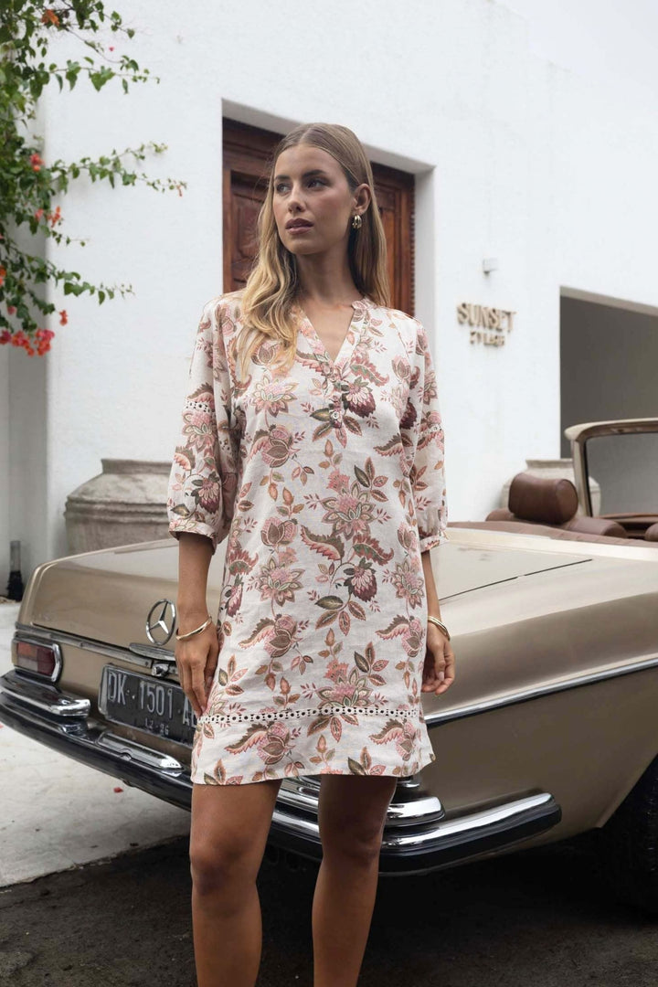 HUMIDITY DRESS BOH ROSE SHIFT DRESS - HS26206