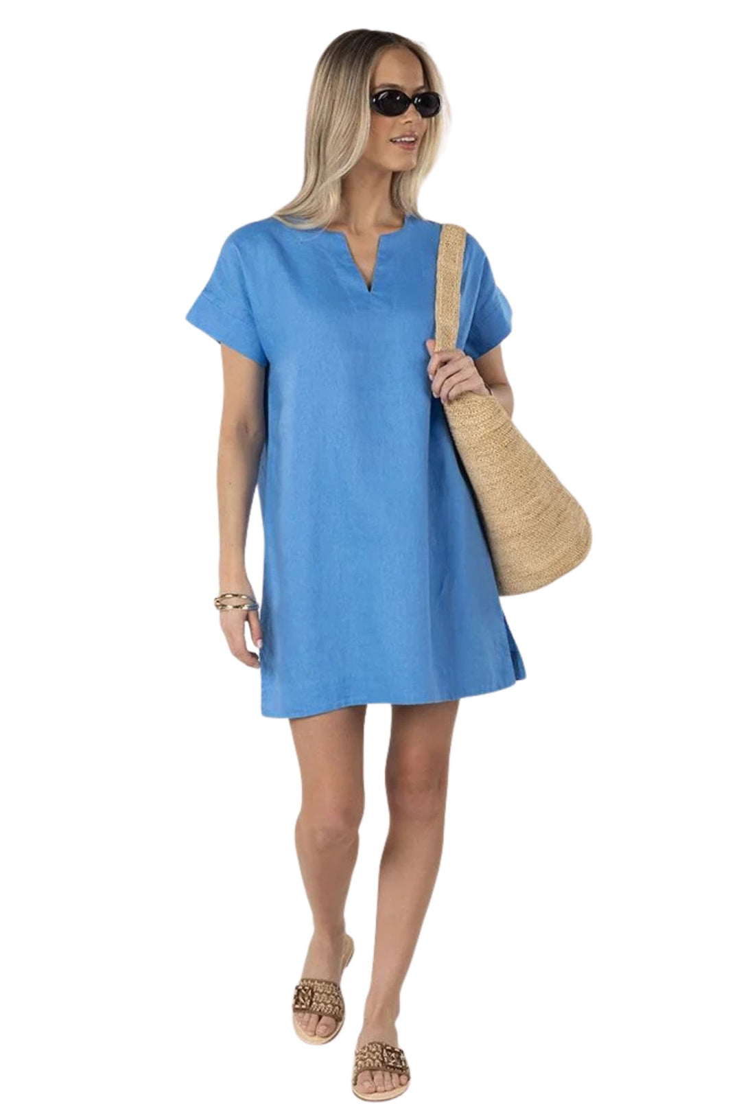 HUMIDITY DRESS S/M / CORNFLOWER YANA DRESS - HS26231