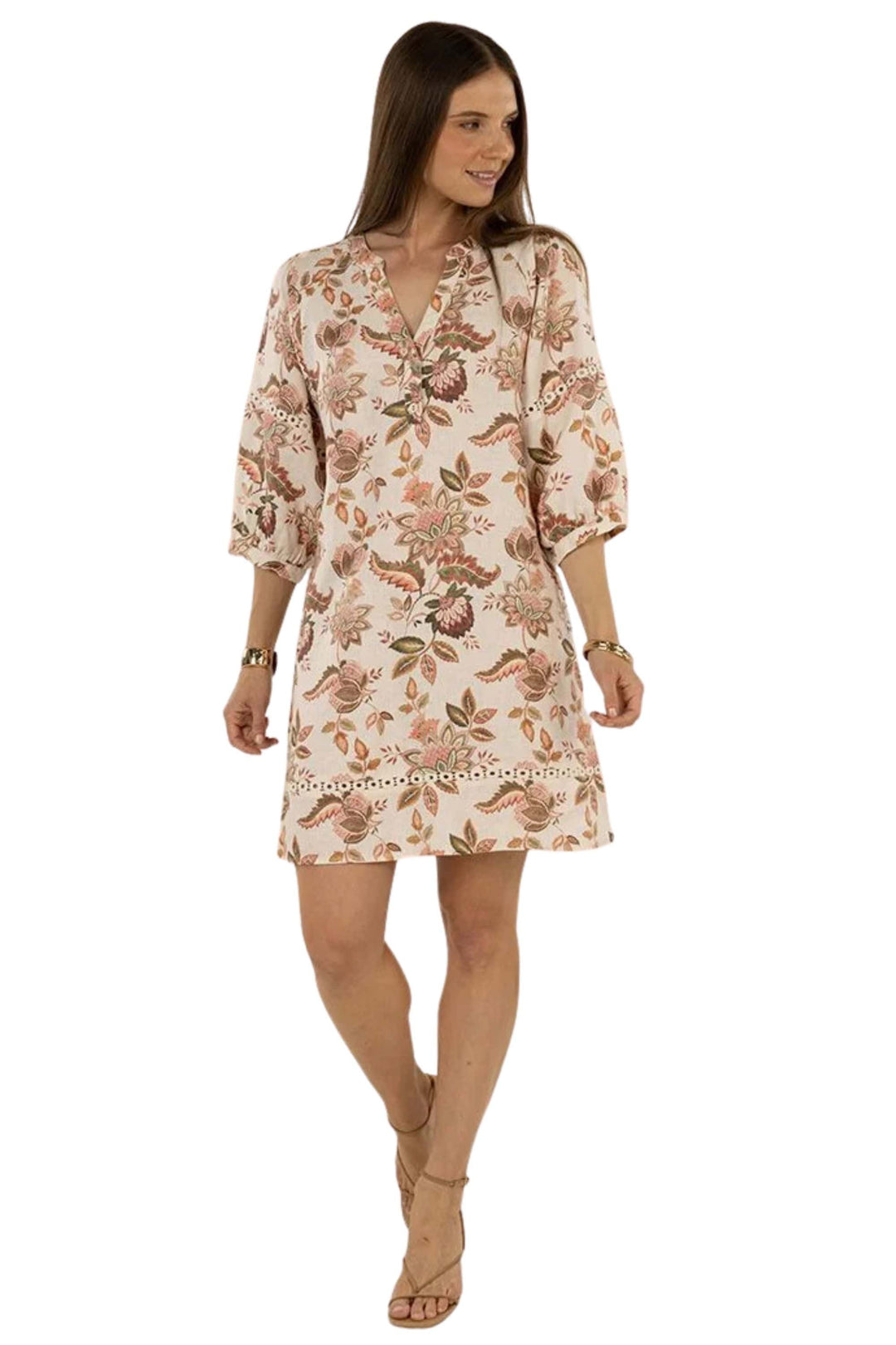 HUMIDITY DRESS XS / PRINT BOH ROSE SHIFT DRESS - HS26206