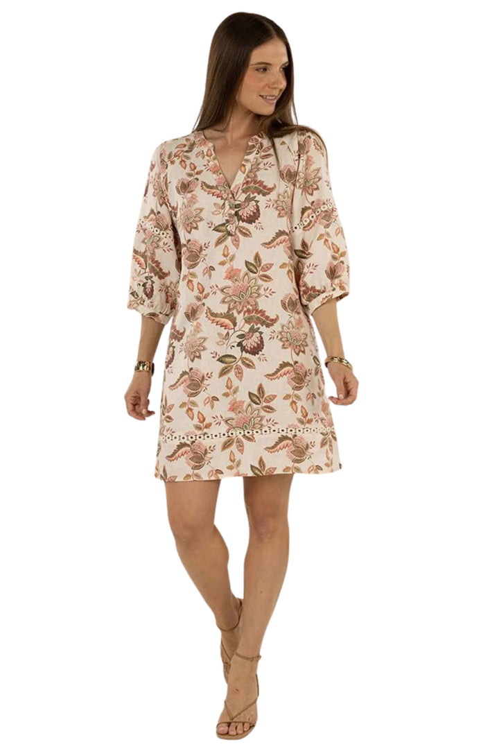 HUMIDITY DRESS XS / PRINT BOH ROSE SHIFT DRESS - HS26206