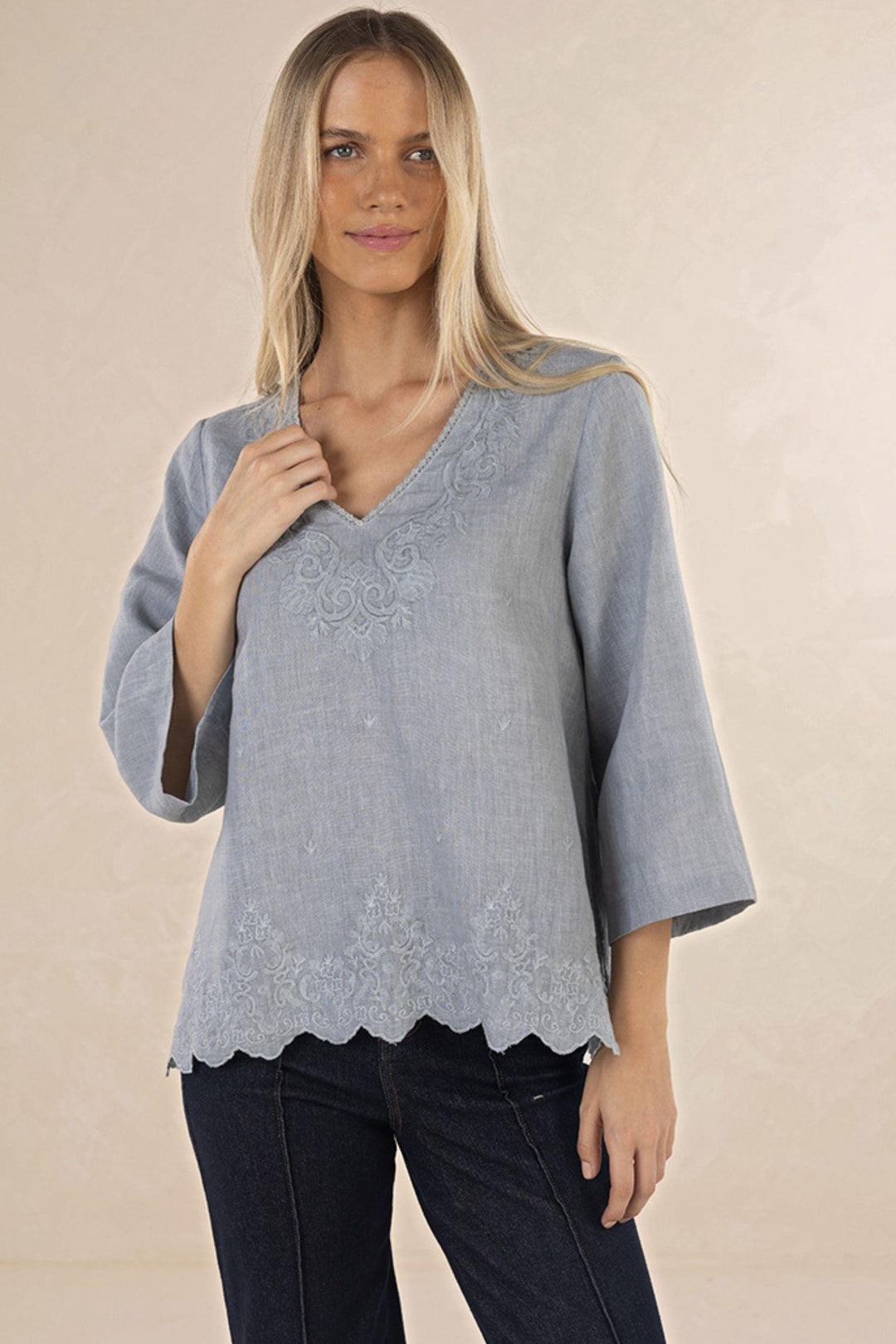 HUMIDITY TOP XS / GREY SERRE TOP - HW26503