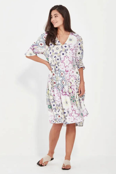 ILLUSION DRESS - 9962BR XS / WHITE DRESS