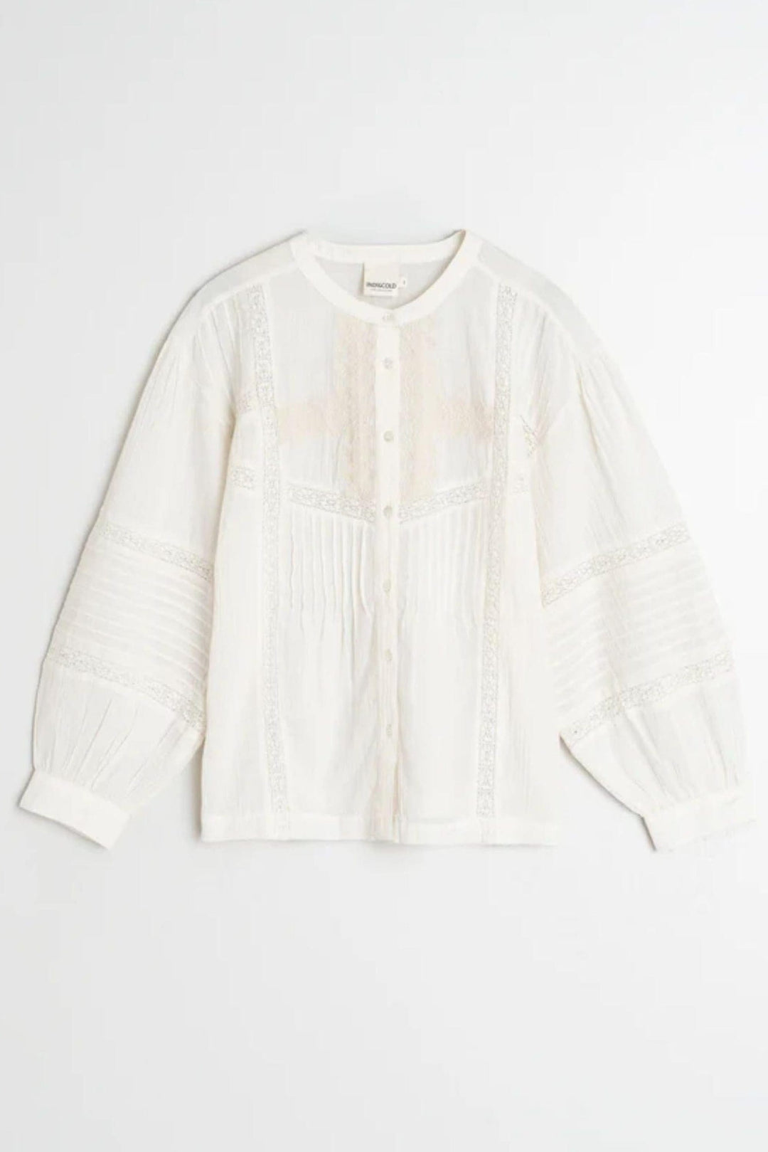 INDI AND COLD BLOUSE ETHNIC EMBROIDERED SHIRT - KI220