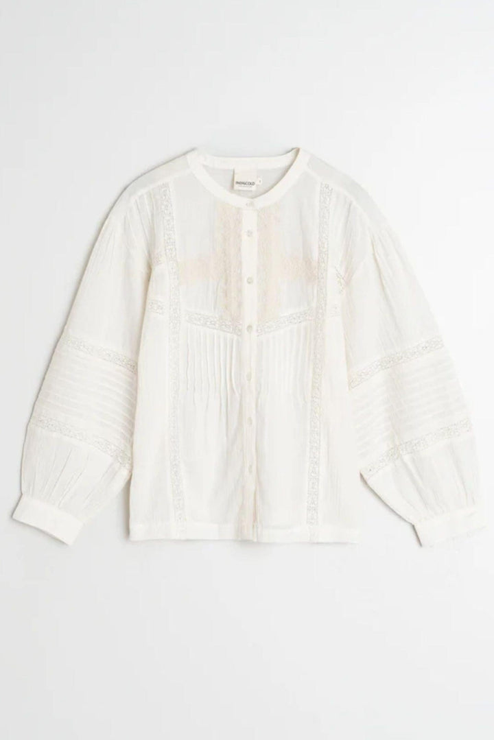 INDI AND COLD BLOUSE ETHNIC EMBROIDERED SHIRT - KI220