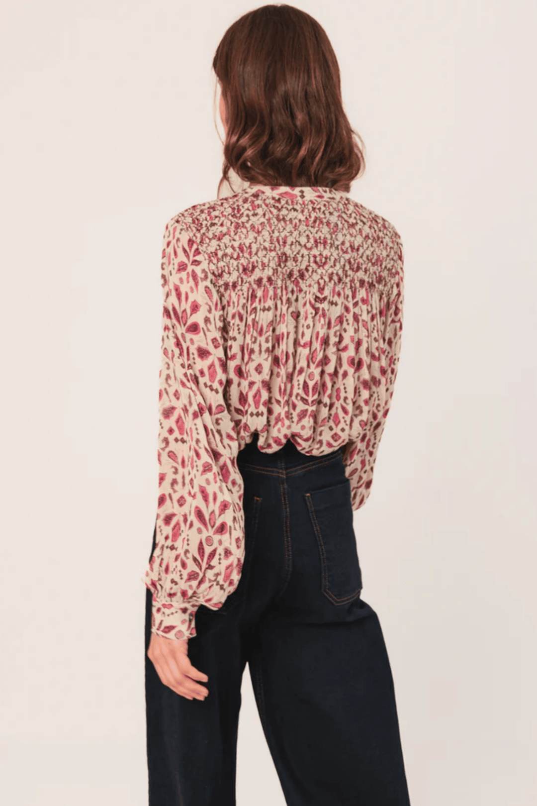 INDI AND COLD BLOUSE SMOCK DETAIL SHIRT - KI197