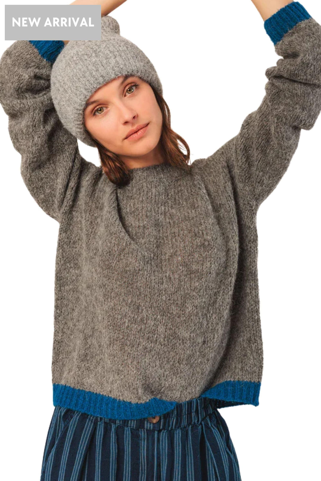 INDI AND COLD JUMPER BICOLOUR KNITTED SWEATER - EA555