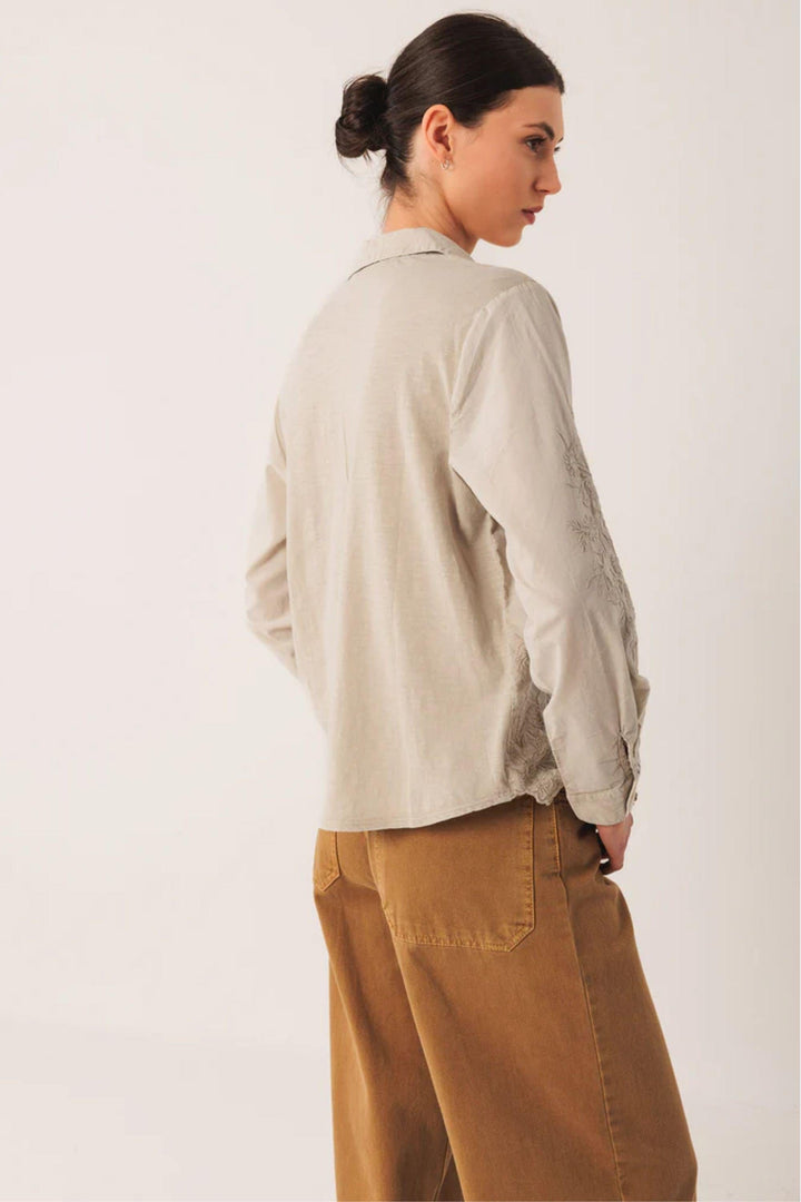 INDI AND COLD SHIRT EMBROIDERED VOILE SHIRT - AD385