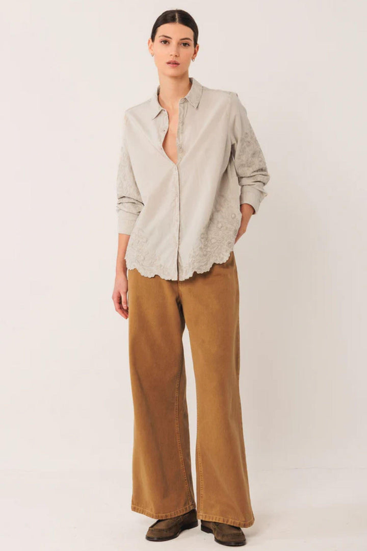 INDI AND COLD SHIRT EMBROIDERED VOILE SHIRT - AD385