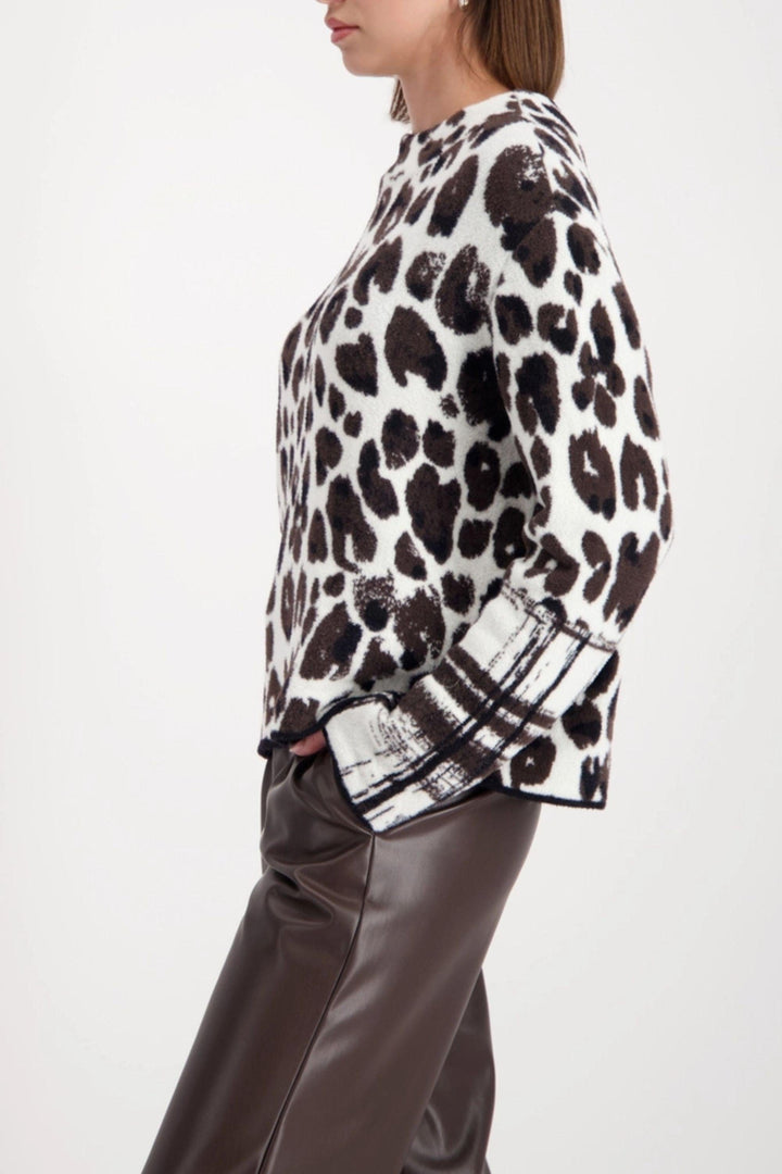 MONARI TOP JACQUARD MIX SWEATER - 809496MNR