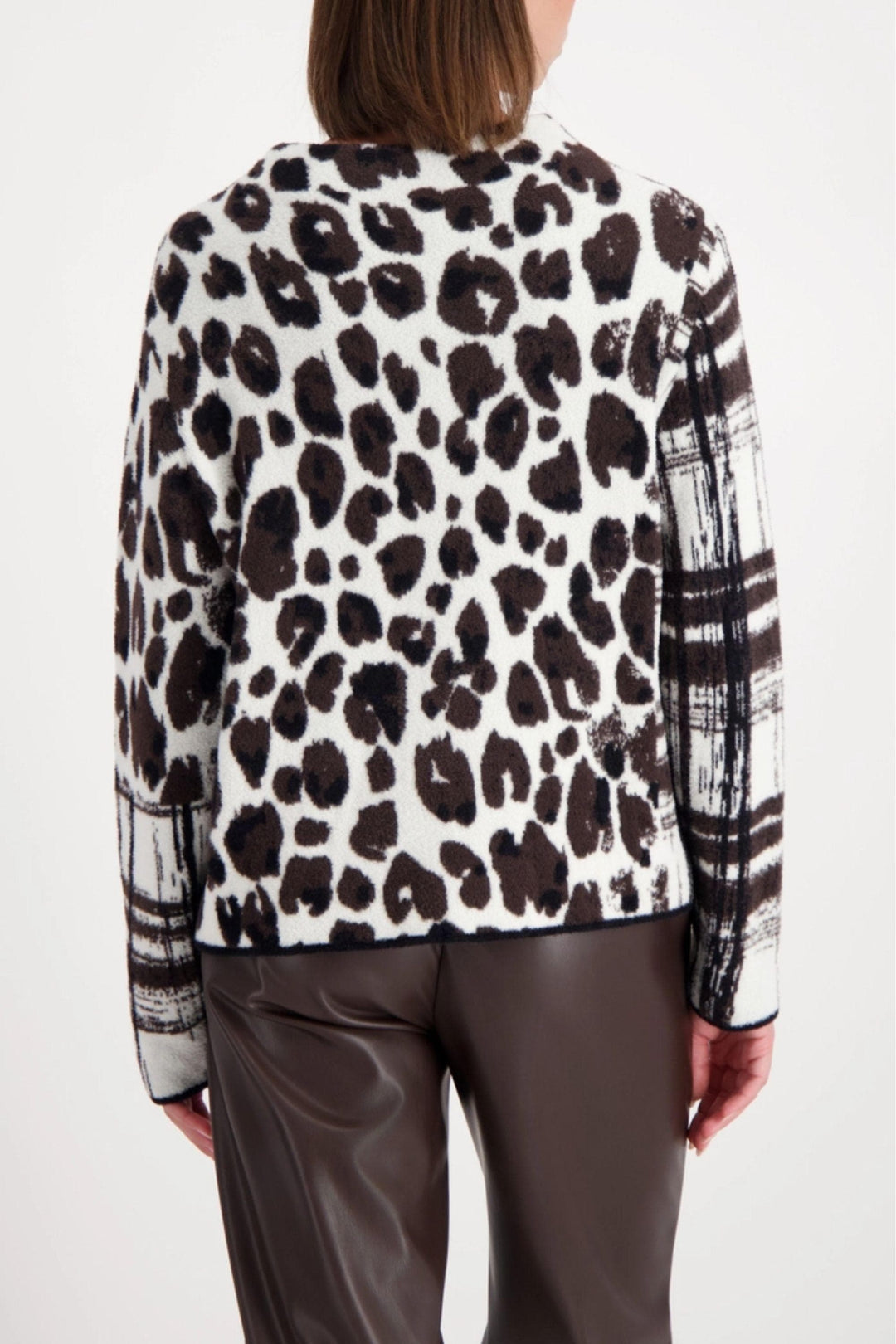 MONARI TOP JACQUARD MIX SWEATER - 809496MNR