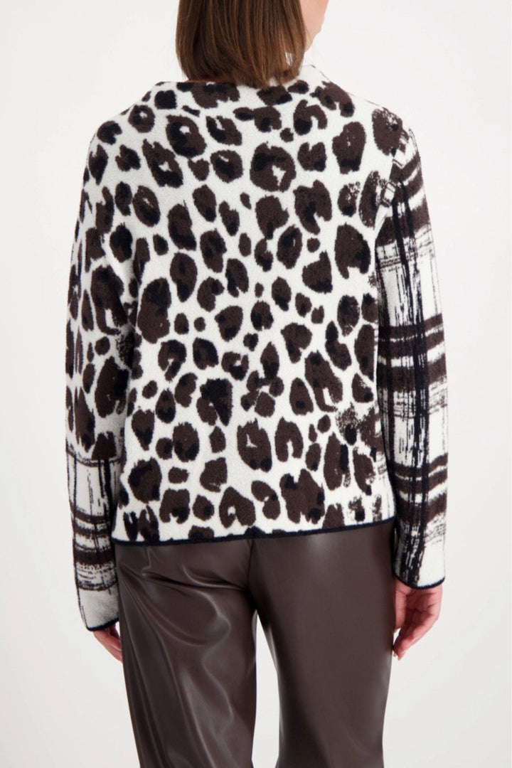 MONARI TOP JACQUARD MIX SWEATER - 809496MNR