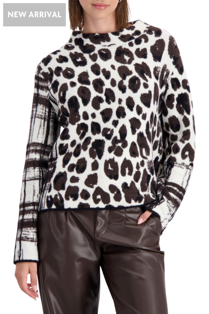 MONARI TOP JACQUARD MIX SWEATER - 809496MNR