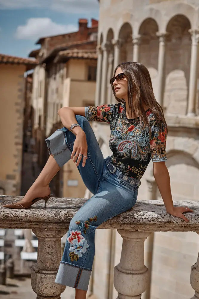 JANIE BOAT NECK TEE - T16725-7 TOP