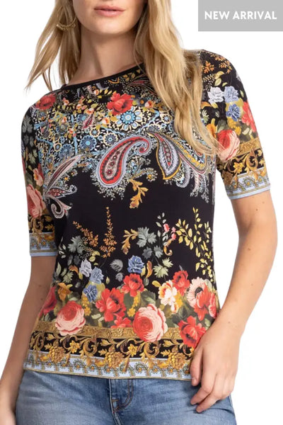 JANIE BOAT NECK TEE - T16725-7 TOP