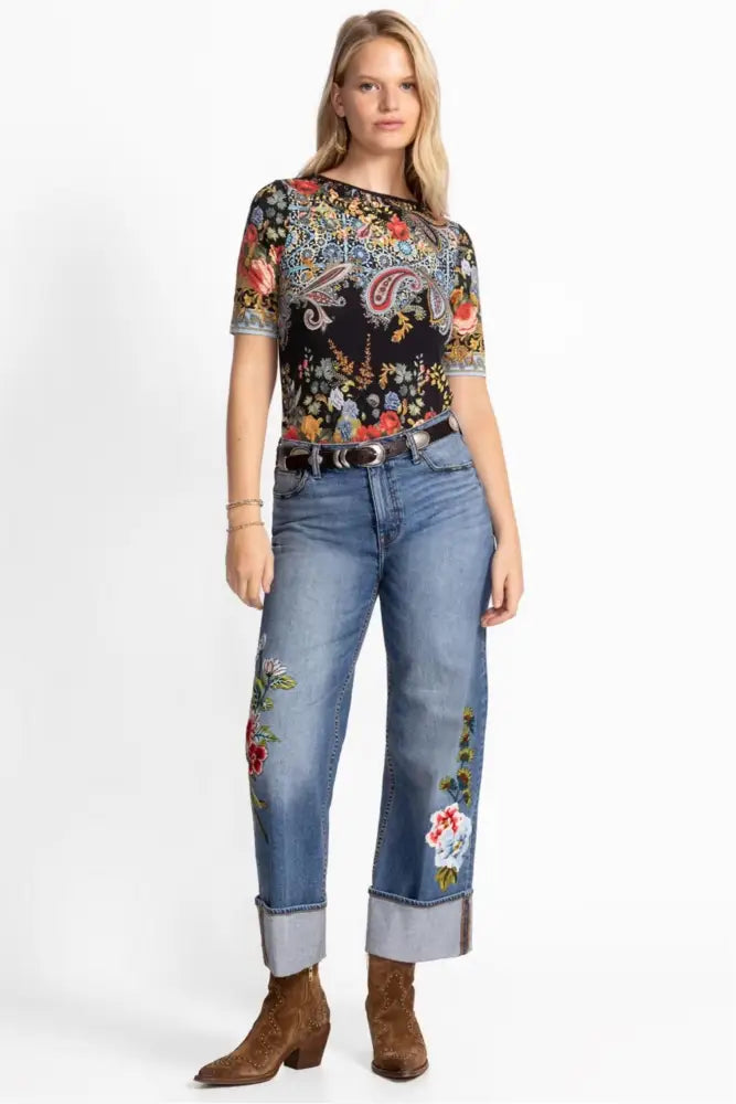 JANIE BOAT NECK TEE - T16725-7 TOP