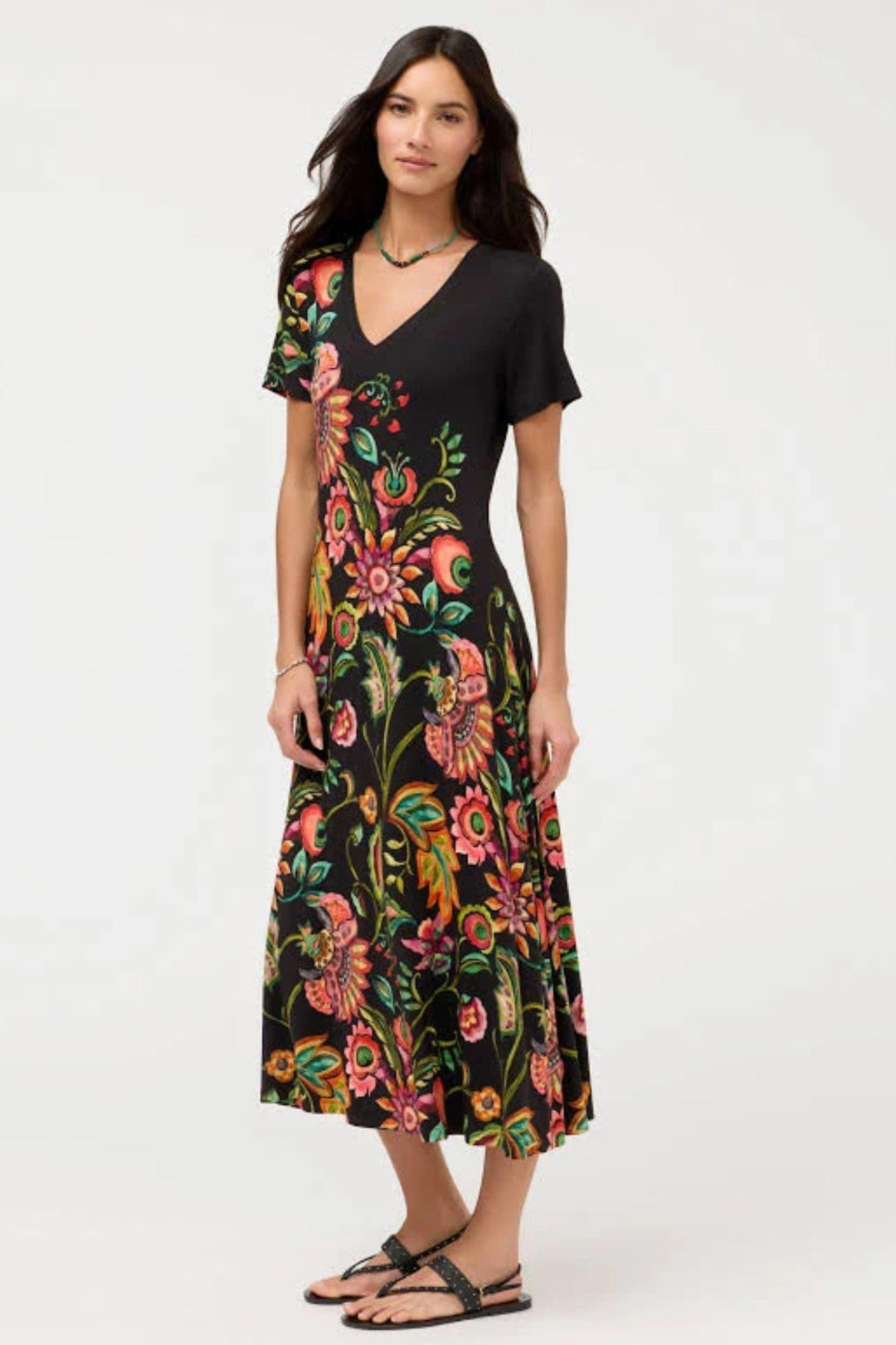 JANIE V-NECK DRESS - T31426-4 - DRESS