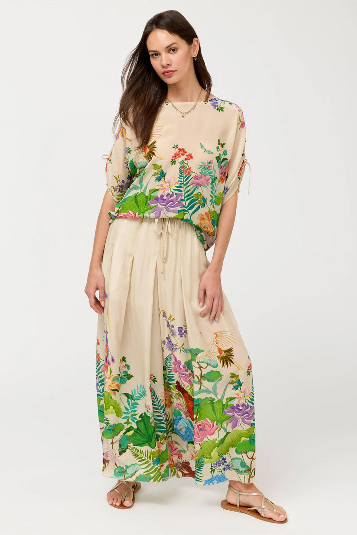 JOHNNY WAS BLOUSE BLUET DRAWCORD BLOUSE - C14626-5