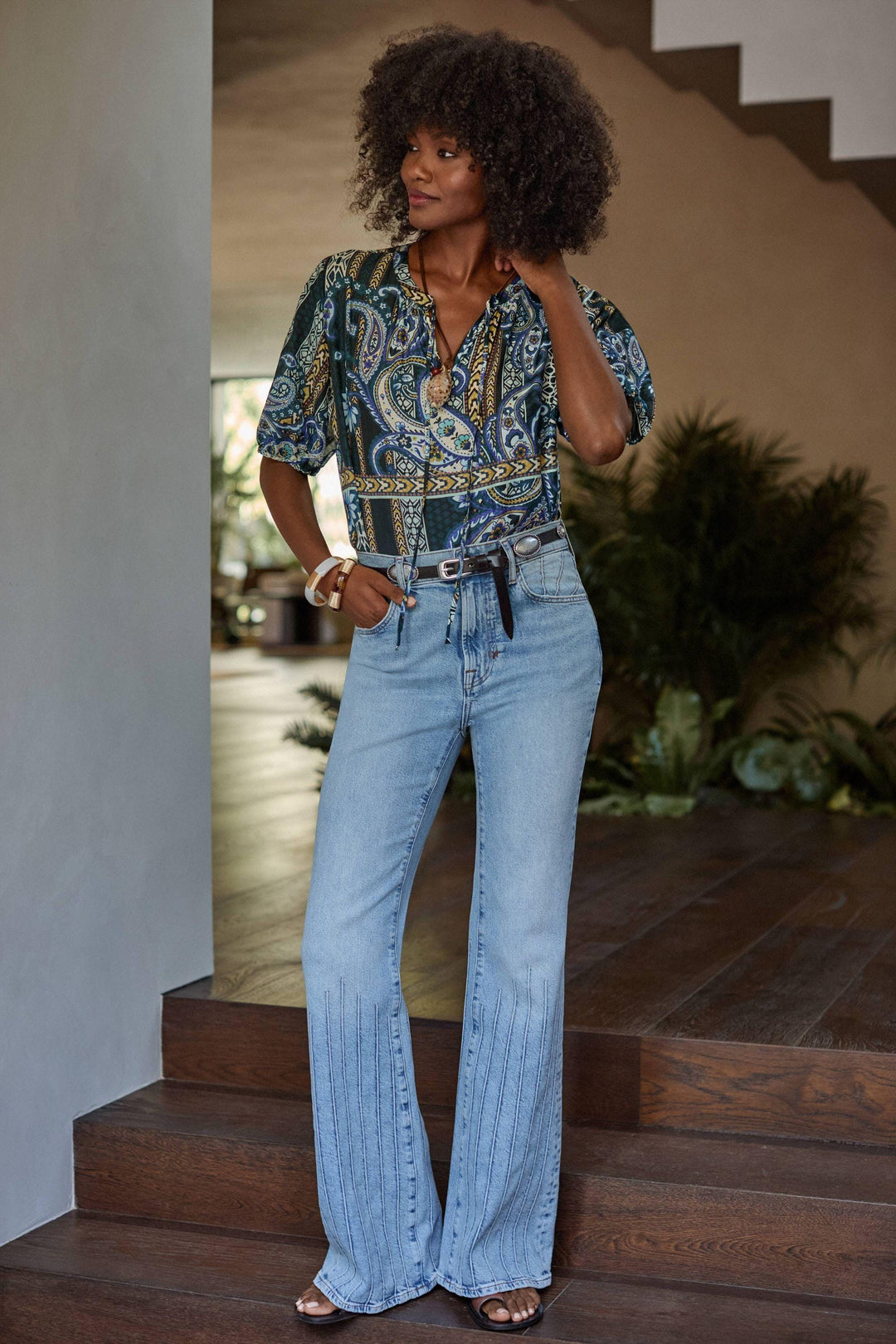 JOHNNY WAS BLOUSE MARGOT S/SLV BLOUSE-MONTECITO - C18726-7