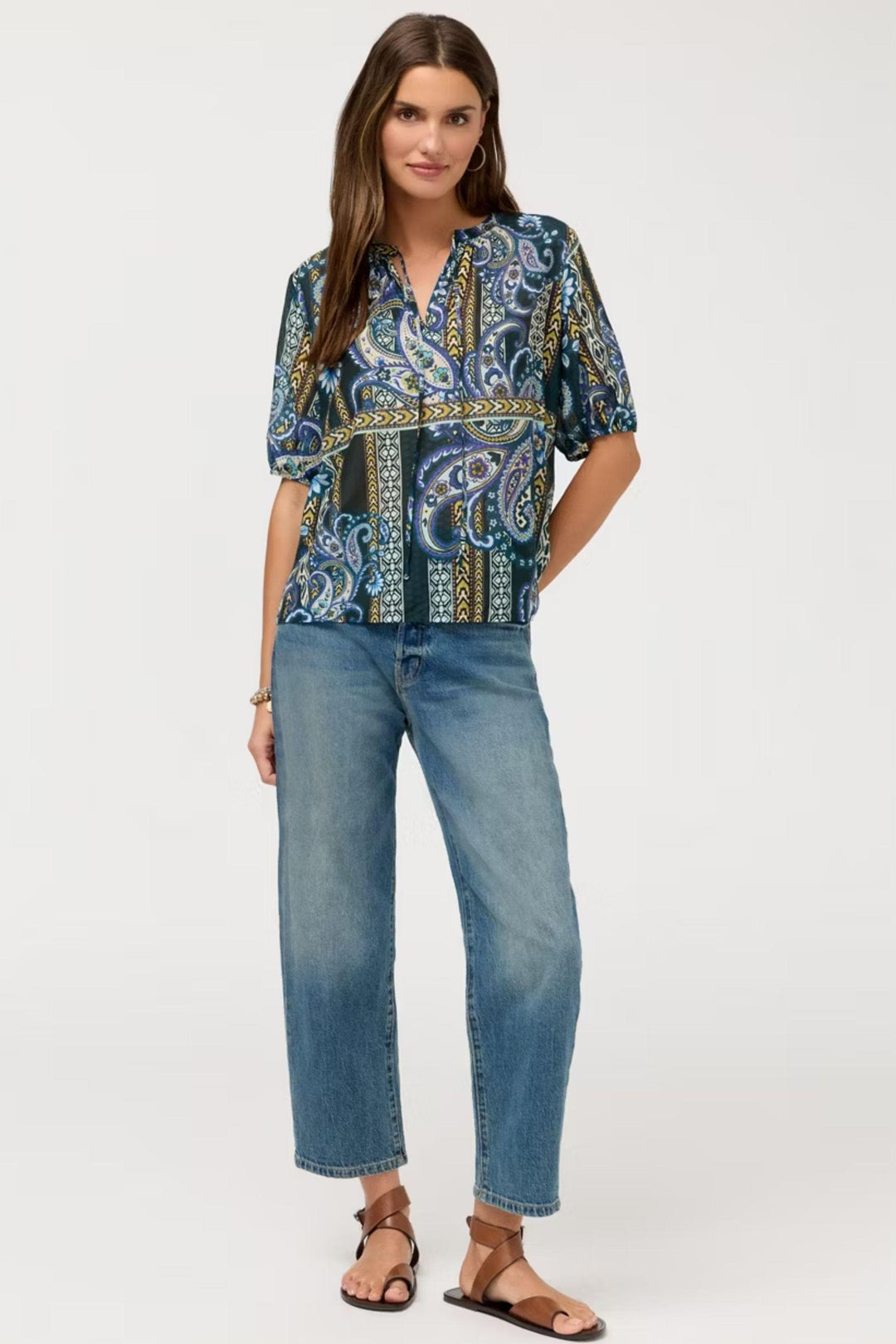 JOHNNY WAS BLOUSE MARGOT S/SLV BLOUSE-MONTECITO - C18726-7