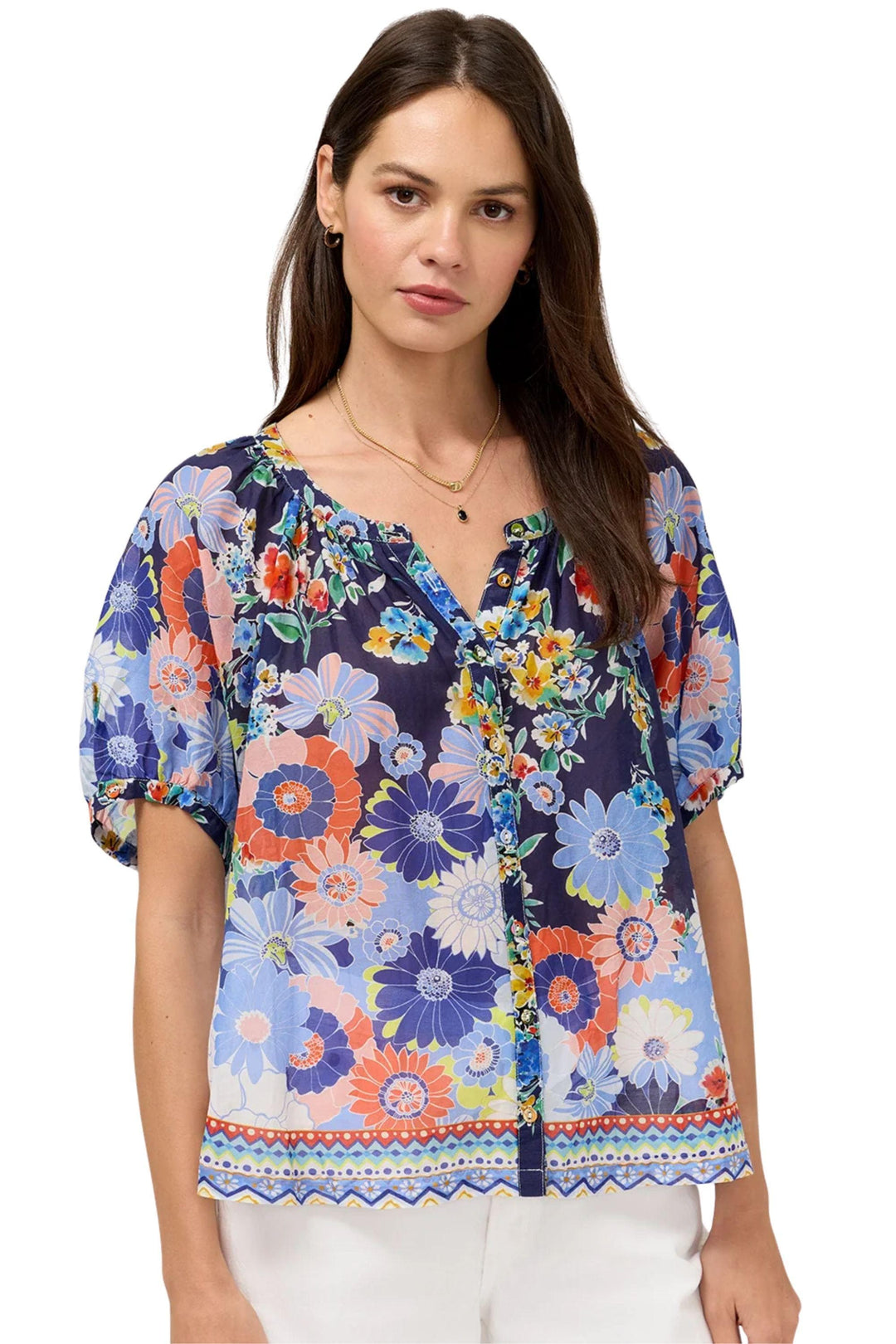 JOHNNY WAS BLOUSE MARGOT S/SLV BLOUSE-TIANA - C19526-5