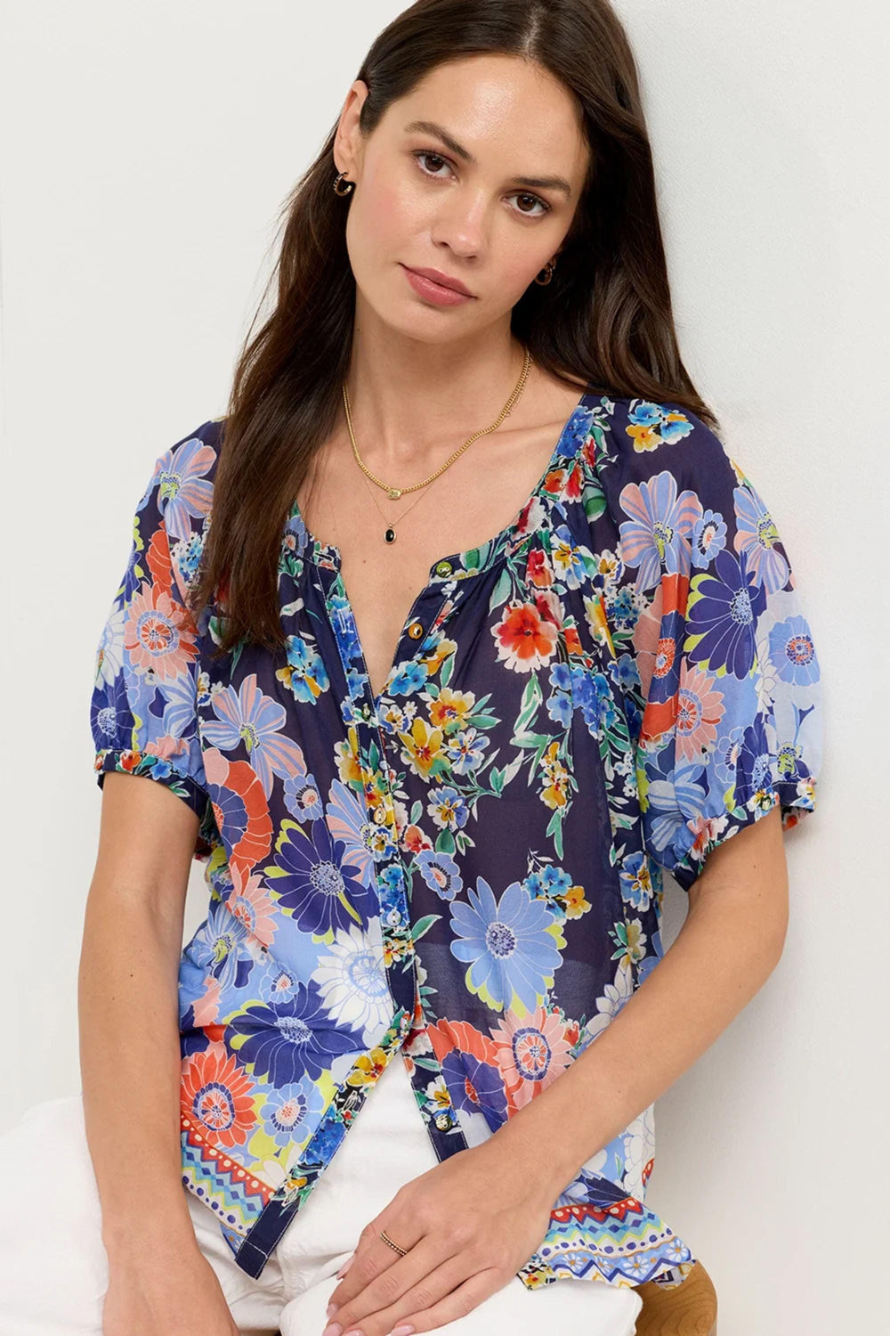 JOHNNY WAS BLOUSE MARGOT S/SLV BLOUSE-TIANA - C19526-5