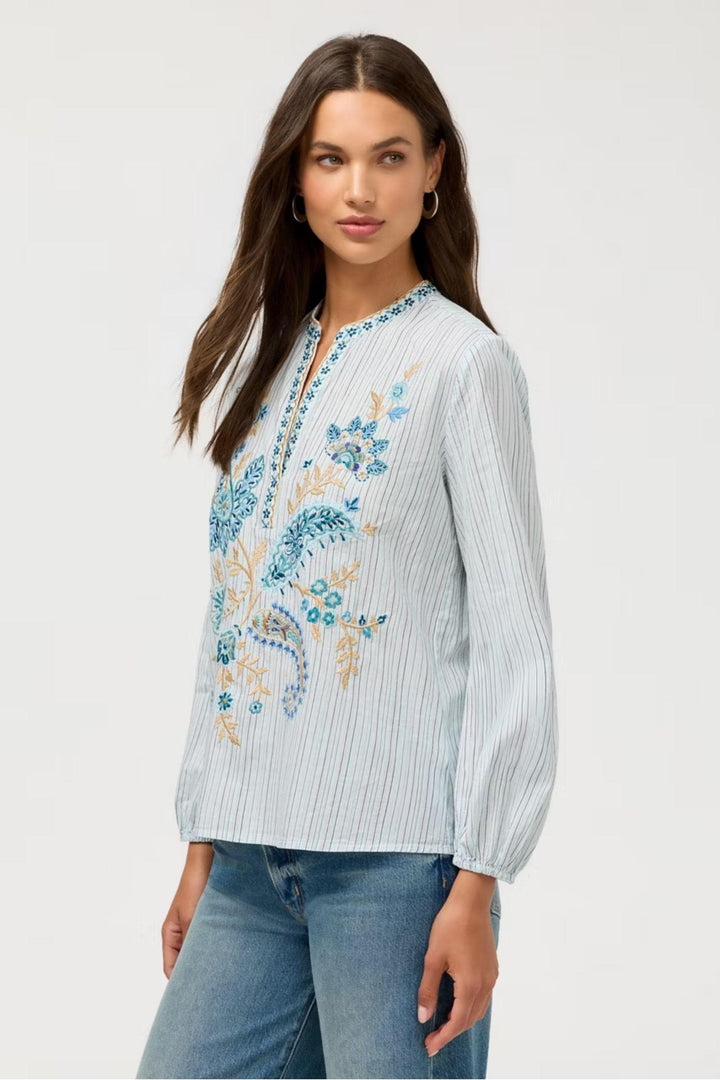 JOHNNY WAS BLOUSE RELAXED SWING BLOUSE - W17726-7