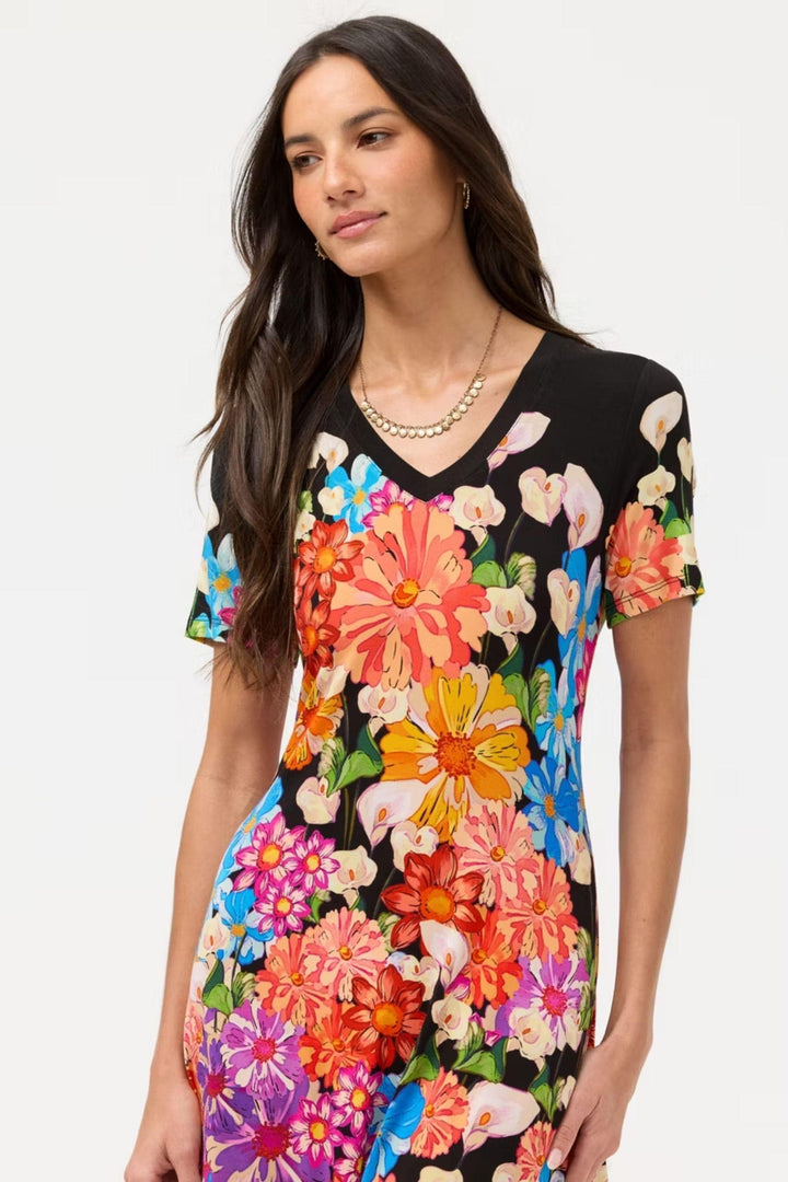 JOHNNY WAS DRESS JANIE V-NECK TEE DRESS - T30526-1