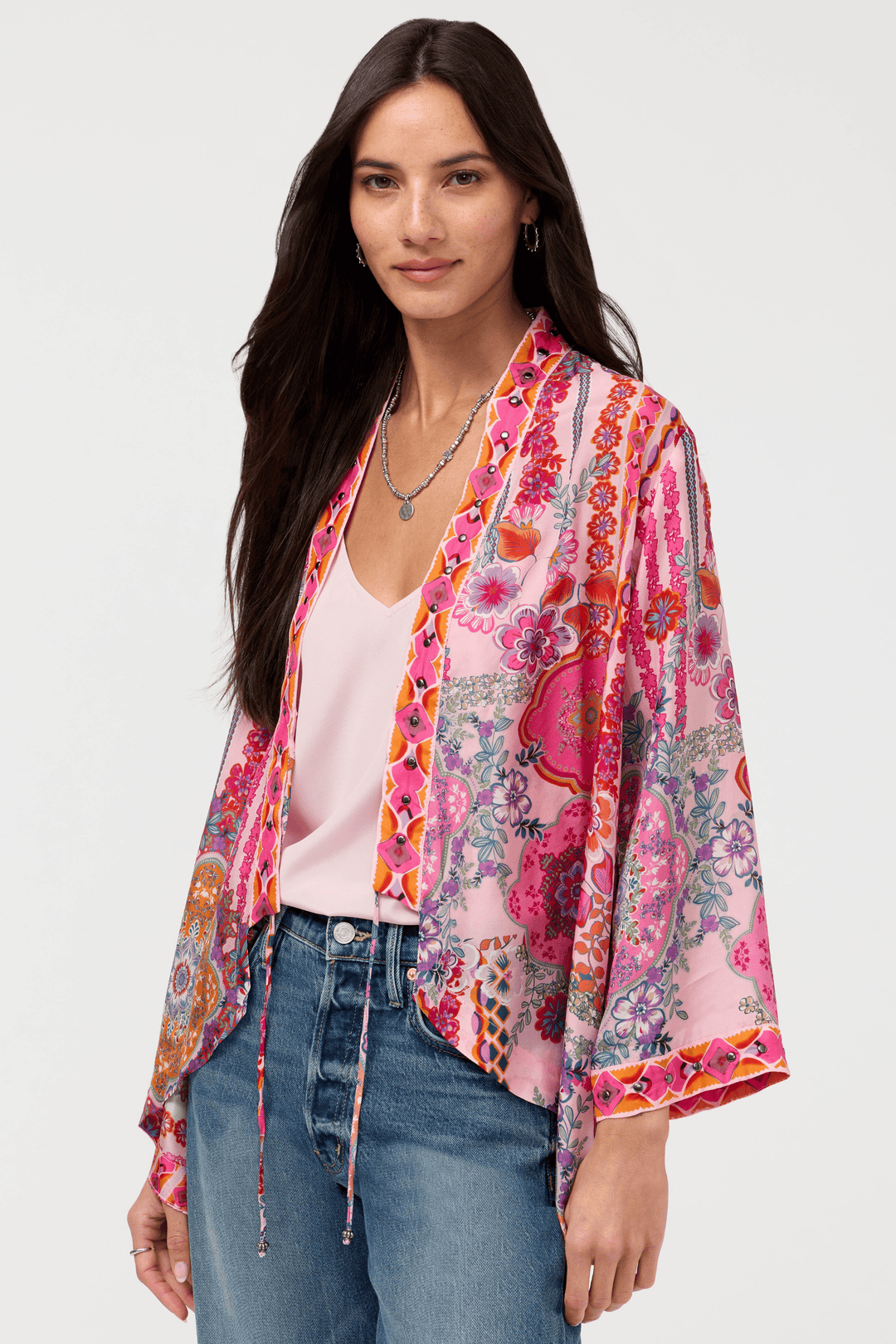 JOHNNY WAS JACKET NELI SHORT STUDDED KIMONO