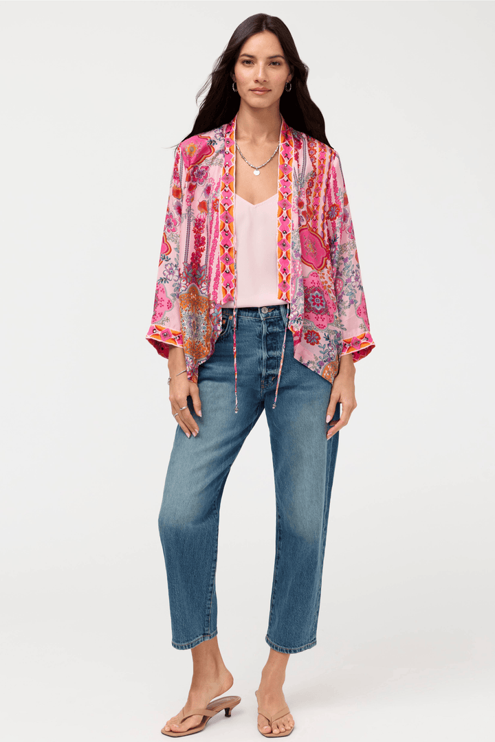JOHNNY WAS JACKET NELI SHORT STUDDED KIMONO