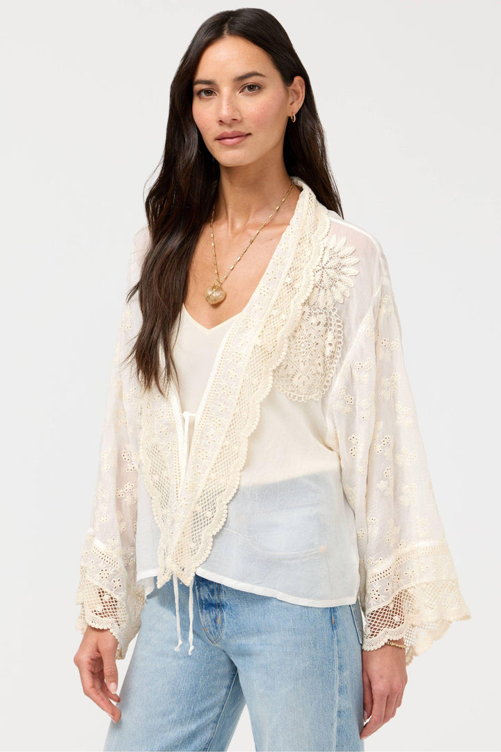 JOHNNY WAS JACKET SANDRA PATCHED KIMONO - C46126-5