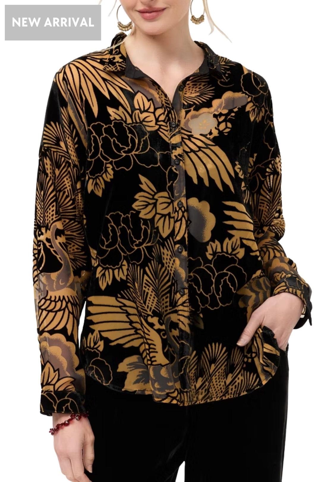 JOHNNY WAS SHIRT AUDREY SHIRT WITH TAIL HEM - C13725-9