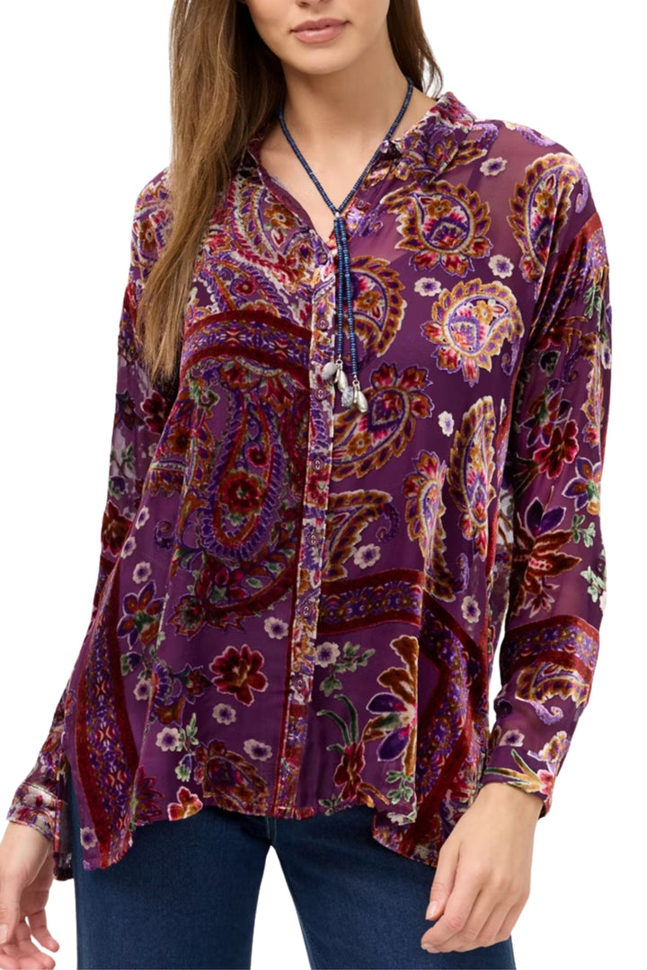 JOHNNY WAS SHIRT SLIM AUDREY COLLARED SHIRT - C17625-O