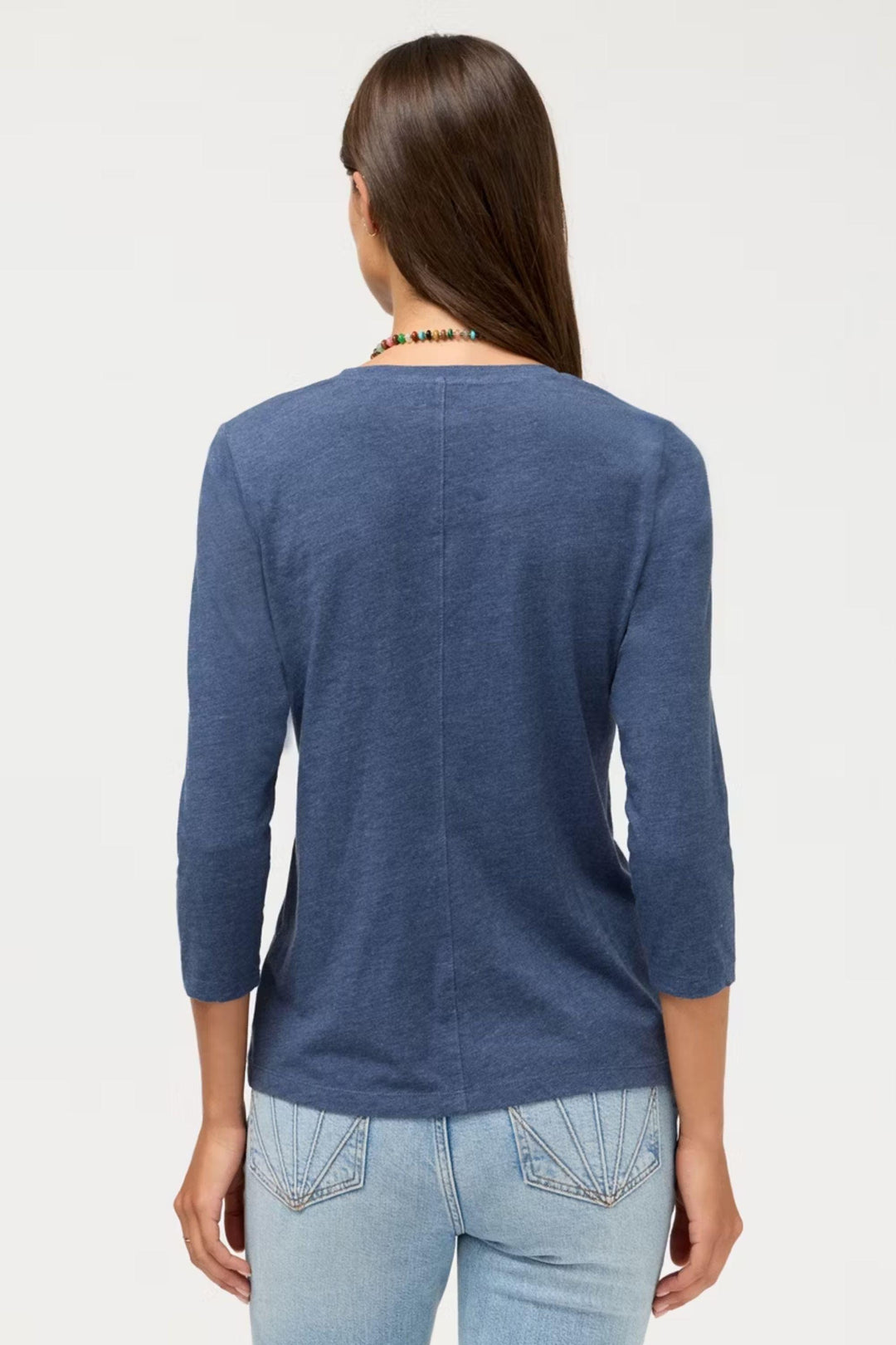 JOHNNY WAS TOP 3/4 SLV V-NECK TEE - J18626-7
