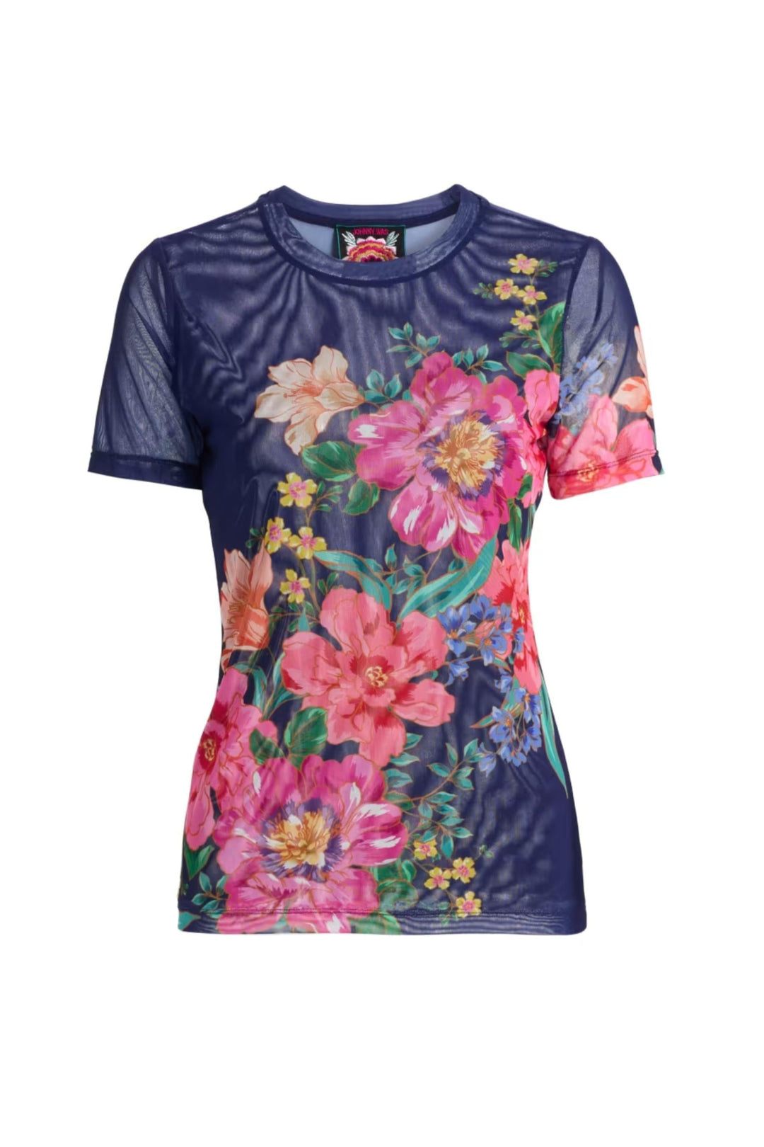 JOHNNY WAS TOP ELEANOR MESH TEE - T14826-4