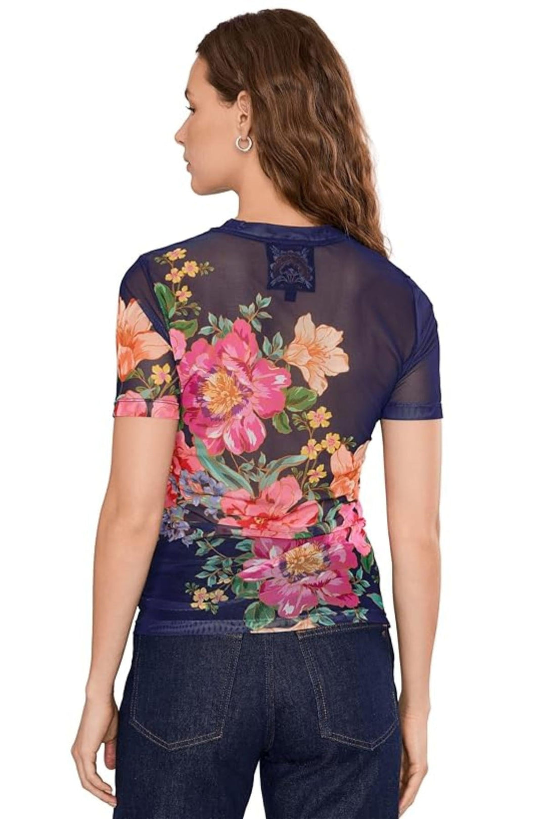 JOHNNY WAS TOP ELEANOR MESH TEE - T14826-4