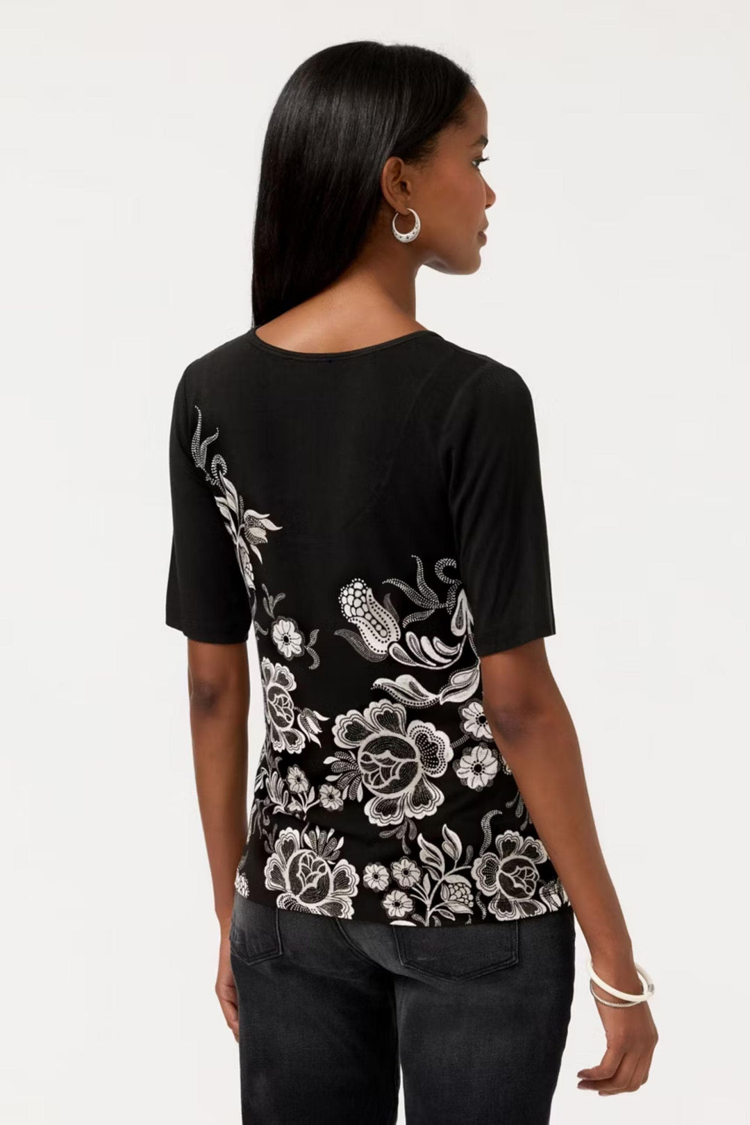 JOHNNY WAS TOP JANIE FITTED SCOOP TEE - T17426B-7