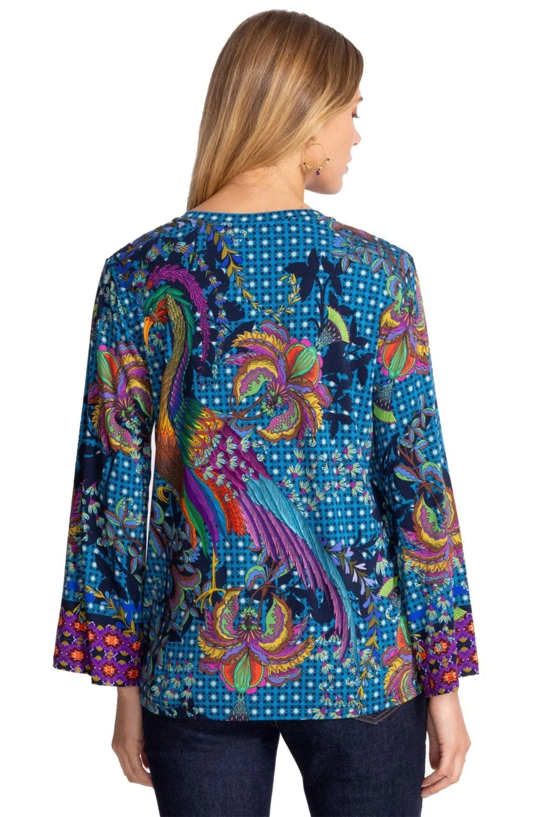 JOHNNY WAS TOP JANIE V-NECK KIMONO SLV TEE - T16925-8