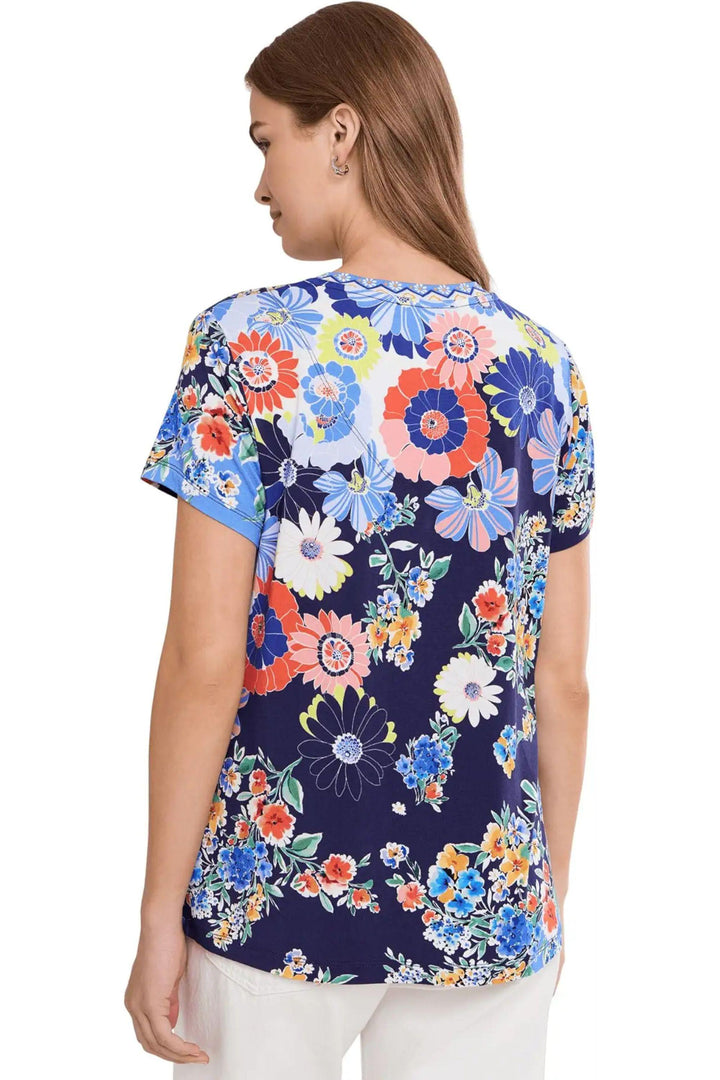 JOHNNY WAS TOP JANIE V-NECK TEE - T13726-5