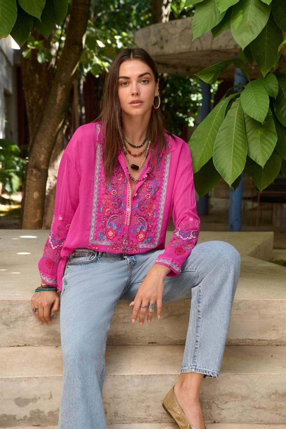 JOHNNY WAS TUNIC SLIM AUDREY TUNIC - C28726-2