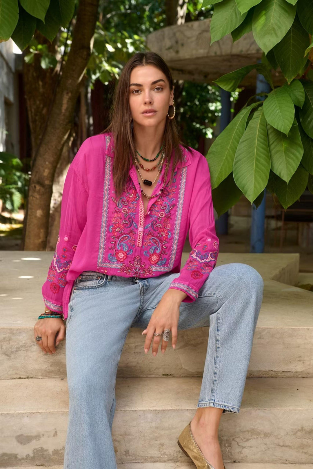JOHNNY WAS TUNIC SLIM AUDREY TUNIC - C28726-2