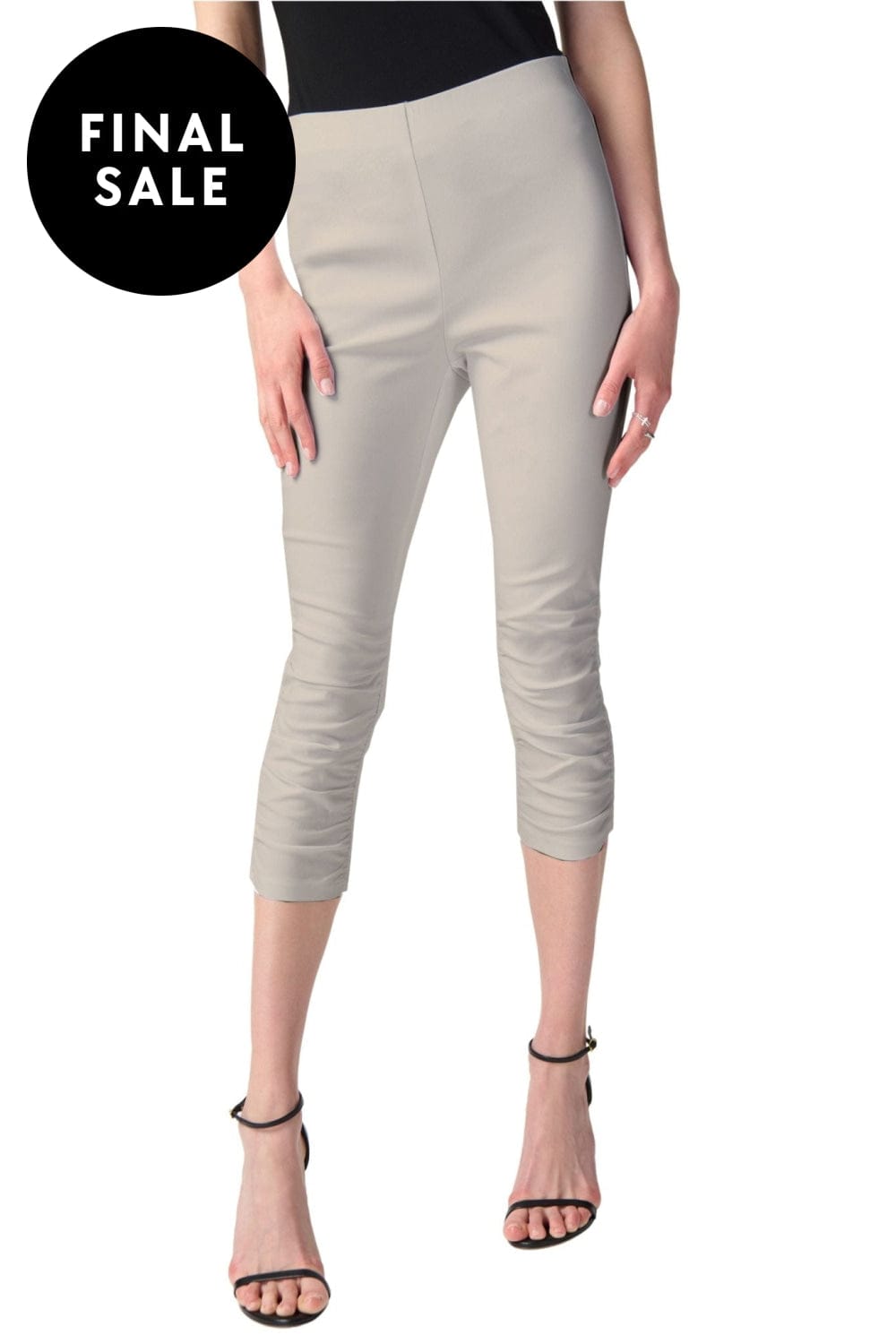 JOSEPH RIBKOFF 3/4 PANT 8 / MOONSTONE 241070JR - PULL-ON CAPRI PANT