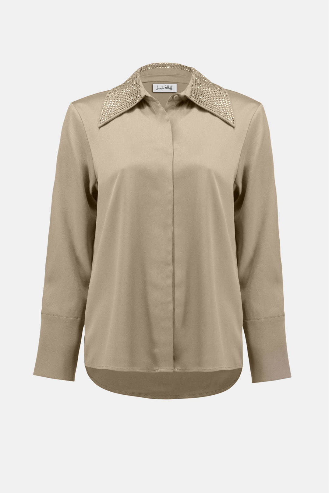 JOSEPH RIBKOFF BLOUSE EMBELLISHED SATIN SHIRT - 254926JR