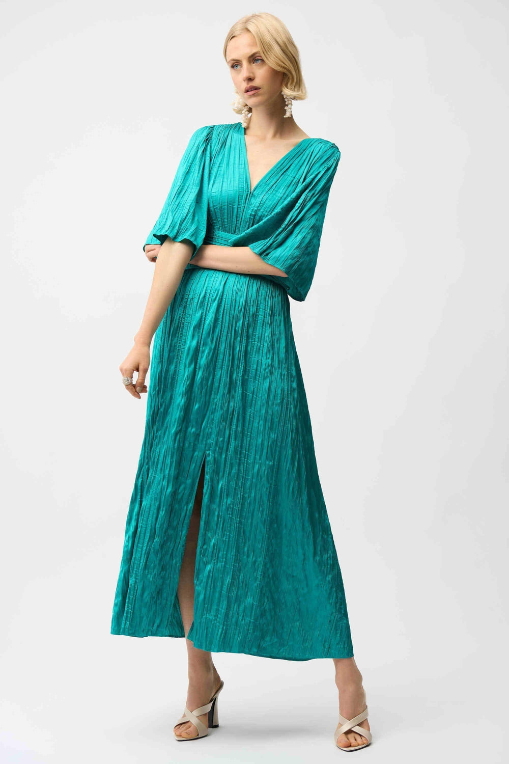 JOSEPH RIBKOFF DRESS SATIN FIT AND FLARE DRESS - 261962JR