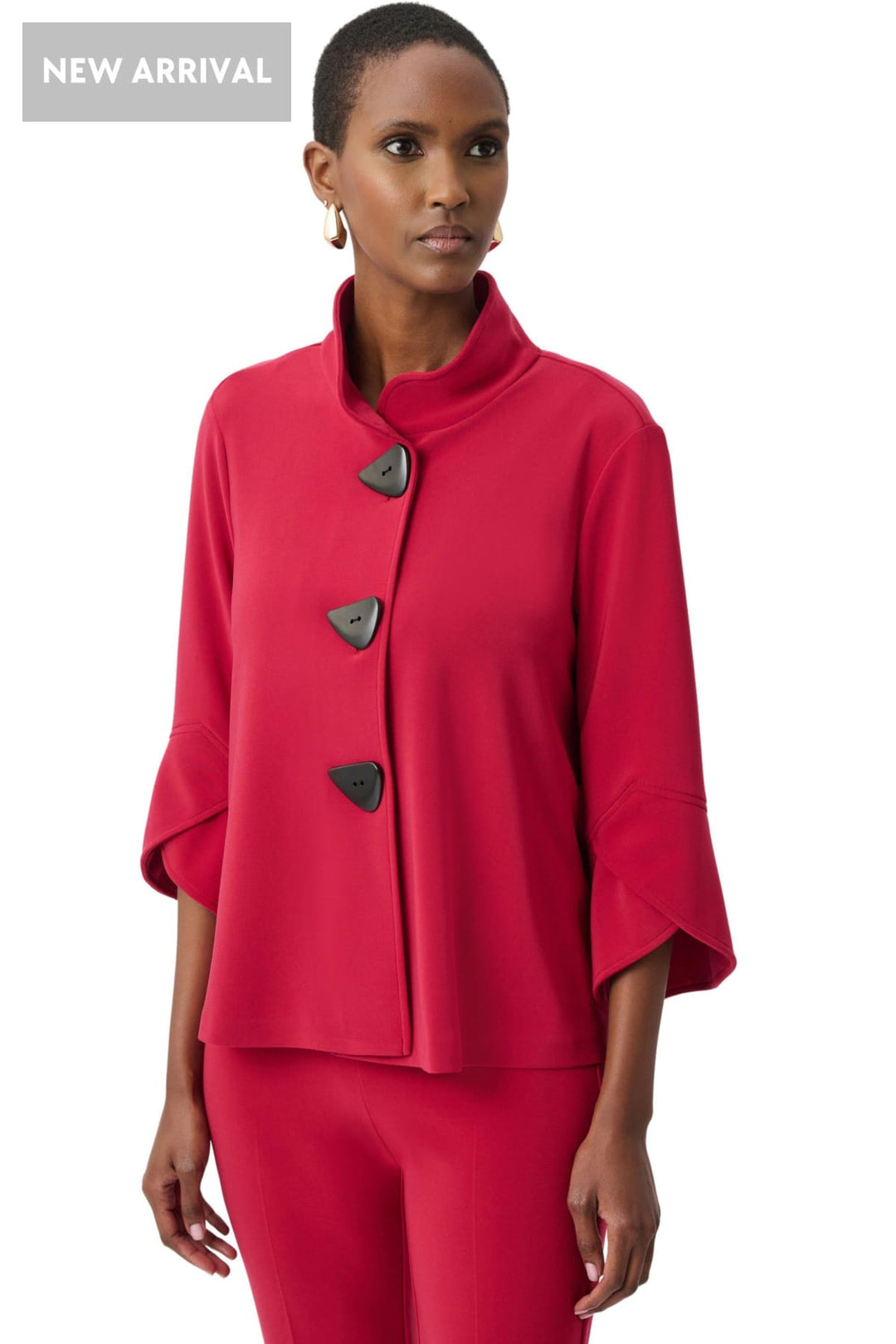 JOSEPH RIBKOFF JACKET DARK-CHERRY / 6 CLASSIC TRAPEZE JACKET - 193198JR